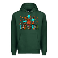 Sports Green thankful turkey Premium Hoodie - JahusDesignShop