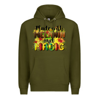 Army Green made with melanin and magic Premium Hoodie - CowGirlArtShop