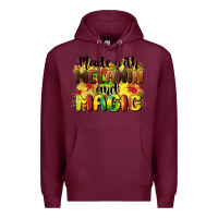 Burgundy made with melanin and magic Premium Hoodie - CowGirlArtShop