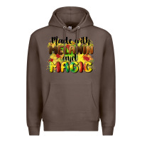 Coffee made with melanin and magic Premium Hoodie - CowGirlArtShop