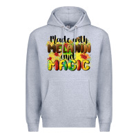 Heather Grey made with melanin and magic Premium Hoodie - CowGirlArtShop