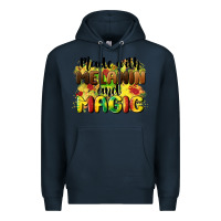 Navy made with melanin and magic Premium Hoodie - CowGirlArtShop
