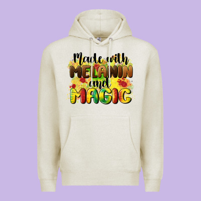 Made With Melanin And Magic Premium Hoodie Designed By Cowgirlartshop