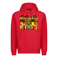 Red made with melanin and magic Premium Hoodie - CowGirlArtShop