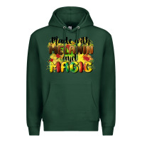 Sports Green made with melanin and magic Premium Hoodie - CowGirlArtShop