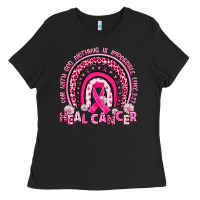 Black heal cancer rainbow Ladies Tee - JahusDesignShop