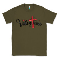 Army Green valentine cross glitter Classic Tee - MaliasSmallBusiness