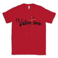 Red valentine cross glitter Classic Tee - MaliasSmallBusiness
