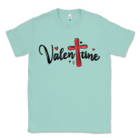 Seafoam valentine cross glitter Classic Tee - MaliasSmallBusiness