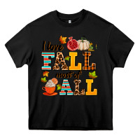 Black i love fall most of all Heavy Core Tee - AdoDesignShop