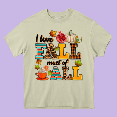 I Love Fall Most Of All Heavy Core Tee Designed By Adodesignshop