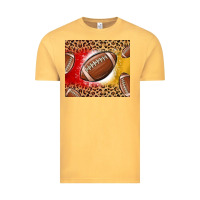 Vintage Mustard team color red and gold football Vintage Tee - MaliasSmallBusiness