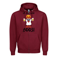 Burgundy I'm Just Here For The Boos Zipper Hoodie - Bettercallsaul