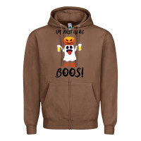 Chestnut I'm Just Here For The Boos Zipper Hoodie - Bettercallsaul