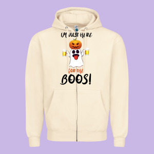 I'm Just Here For The Boos Zipper Hoodie Designed By Bettercallsaul
