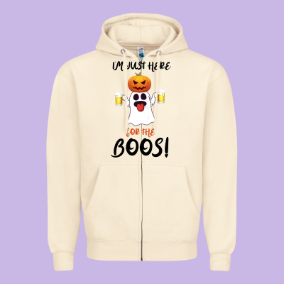I'm Just Here For The Boos Zipper Hoodie Designed By Bettercallsaul