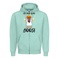 Seafoam I'm Just Here For The Boos Zipper Hoodie - Bettercallsaul