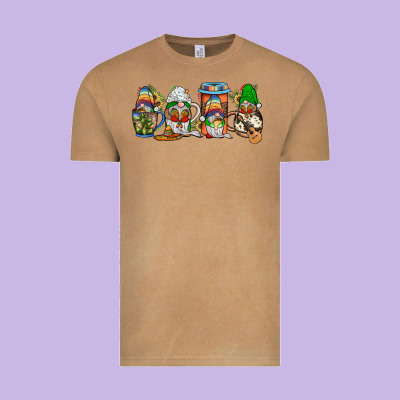 Mexican Gnomies Coffee Vintage Tee Designed By Jahusdesignshop