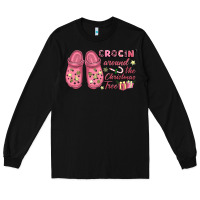 Black Pink Christmas crocin' around the Christmas tree Long Sleeve Tee - NancyCooperArtShop