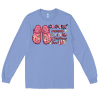 Colony Blue Pink Christmas crocin' around the Christmas tree Long Sleeve Tee - NancyCooperArtShop