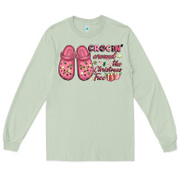 Matcha Pink Christmas crocin' around the Christmas tree Long Sleeve Tee - NancyCooperArtShop