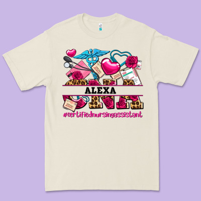 Costom Name Valentines Day Cna Certified Nursing Premium Tee Designed By Adodesignshop
