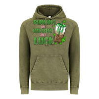 Vintage Olive iced coffee and luck Vintage Hoodie - MaliasSmallBusiness