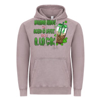 Vintage Zinc iced coffee and luck Vintage Hoodie - MaliasSmallBusiness