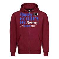 Burgundy happy first mother's day mommy! logan 2020 Zipper Hoodie - Bettercallsaul