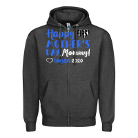 Charcoal Heather happy first mother's day mommy! logan 2020 Zipper Hoodie - Bettercallsaul