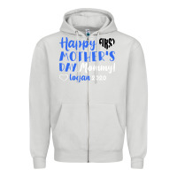 Dove Grey happy first mother's day mommy! logan 2020 Zipper Hoodie - Bettercallsaul