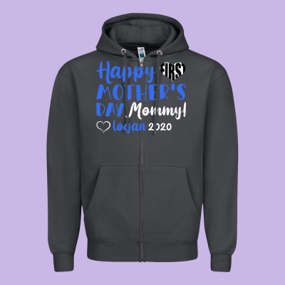 Happy First Mother's Day Mommy! Logan 2020 Zipper Hoodie Designed By Bettercallsaul