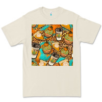 Bone autumn cupcakes seamless pattern Premium Tee - BundleAndBundleShop