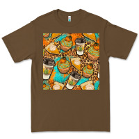Cacao autumn cupcakes seamless pattern Premium Tee - BundleAndBundleShop