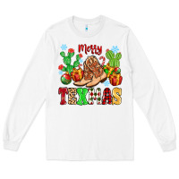 White Merry Texmas Long Sleeve Tee - MaliasSmallBusiness