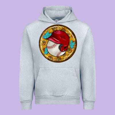 Baseball With Sunflower Round Earrings Urban Hoodie Designed By Bundleandbundleshop