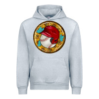 Heather Grey baseball with sunflower round earrings Urban Hoodie - BundleAndBundleShop