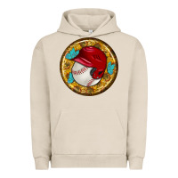 Pigment French Oak baseball with sunflower round earrings Urban Hoodie - BundleAndBundleShop