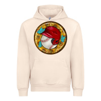 Sandshell baseball with sunflower round earrings Urban Hoodie - BundleAndBundleShop