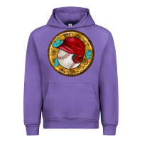 Tulip baseball with sunflower round earrings Urban Hoodie - BundleAndBundleShop