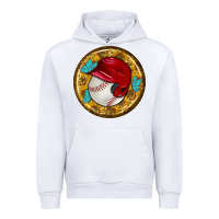 White baseball with sunflower round earrings Urban Hoodie - BundleAndBundleShop