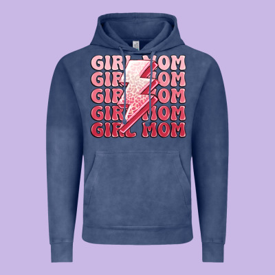 Girl Mom Vintage Hoodie Designed By Maliassmallbusiness