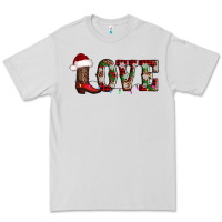 Dove Grey love christmas boots Premium Tee - AdoDesignShop
