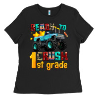 Black ready to school crush 1st grade Ladies Tee - AdoDesignShop