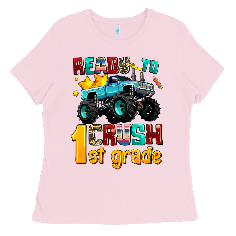 Ready To School Crush 1st Grade Ladies Tee by AdoDesignShop | Teevron
