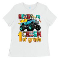 White ready to school crush 1st grade Ladies Tee - AdoDesignShop