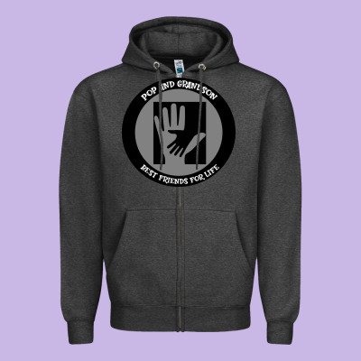 Pop Pop And Grandson Best Friends For Life Zipper Hoodie Designed By Bettercallsaul