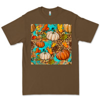 Cacao fall pumpkin seamless pattern Premium Tee - BundleAndBundleShop