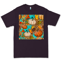 Plum fall pumpkin seamless pattern Premium Tee - BundleAndBundleShop