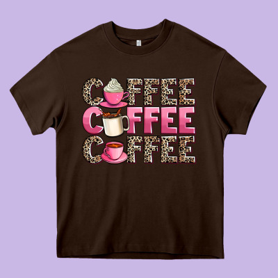 Coffee Coffee Coffee Heavy Core Tee Designed By Adodesignshop